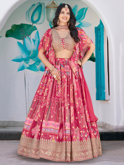 Latest Semi Stitched Lehenga Choli With Dupatta.