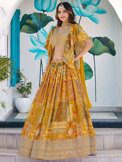 Latest Semi Stitched Lehenga Choli With Dupatta.