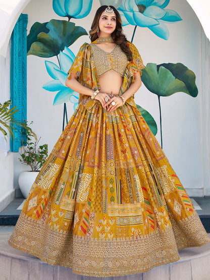 Latest Semi Stitched Lehenga Choli With Dupatta.