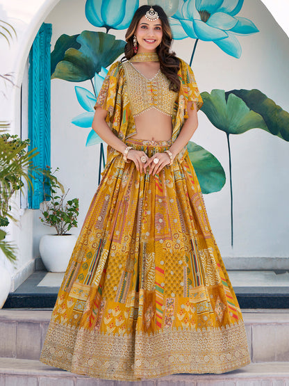 Latest Semi Stitched Lehenga Choli With Dupatta.