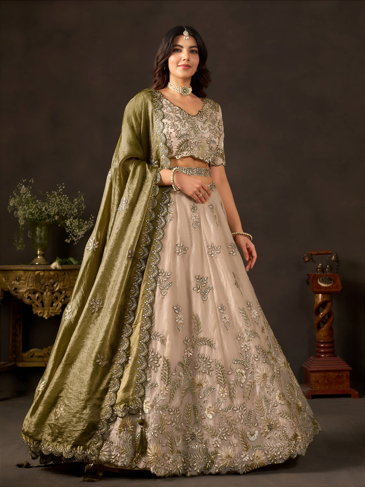 Latest Semi Stitched Lehenga Choli With Dupatta.