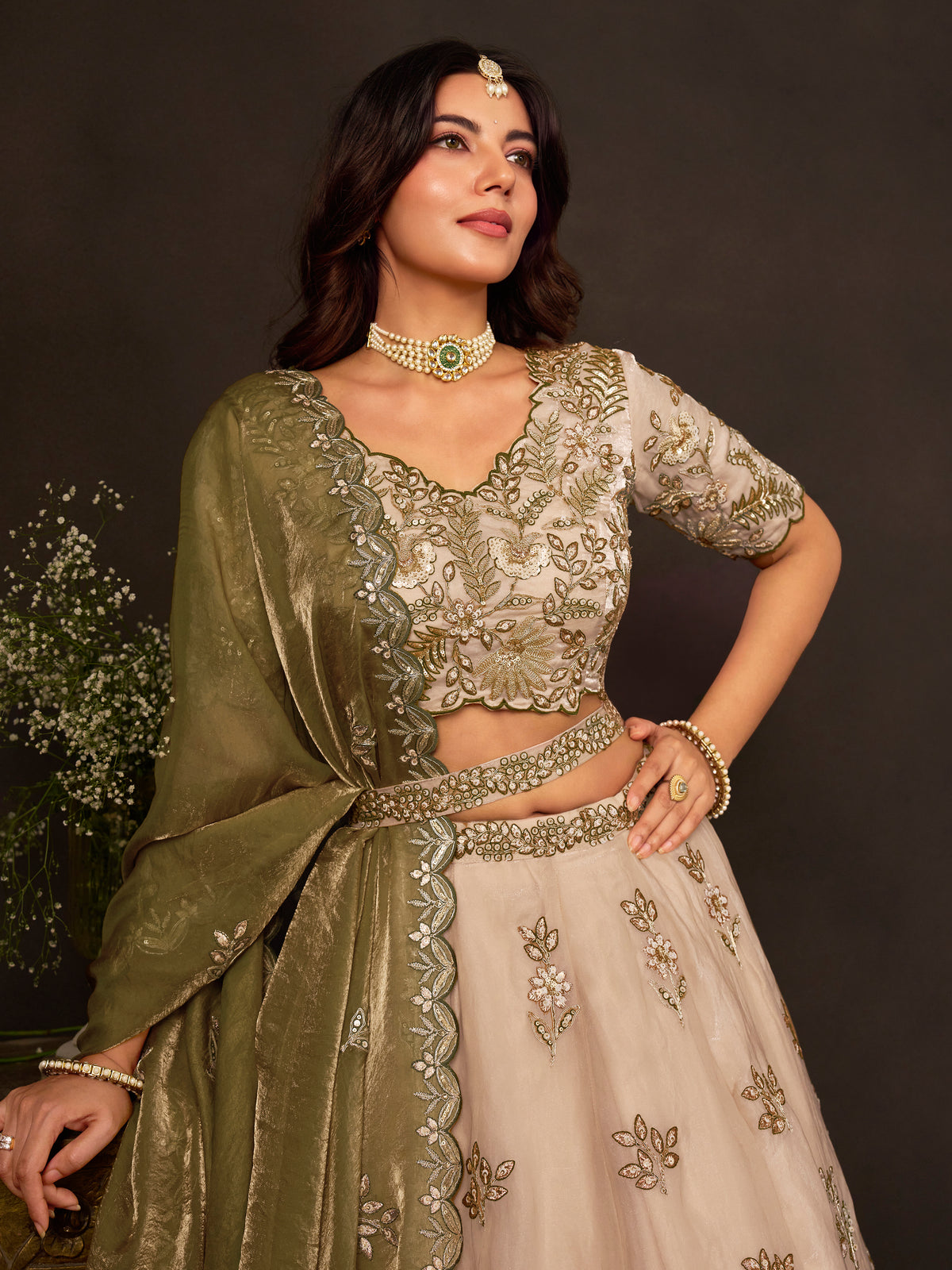 Latest Semi Stitched Lehenga Choli With Dupatta.