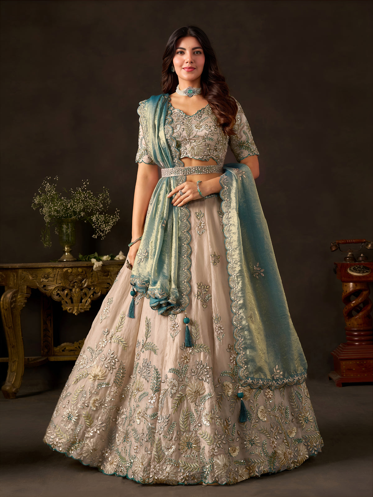Latest Semi Stitched Lehenga Choli With Dupatta.