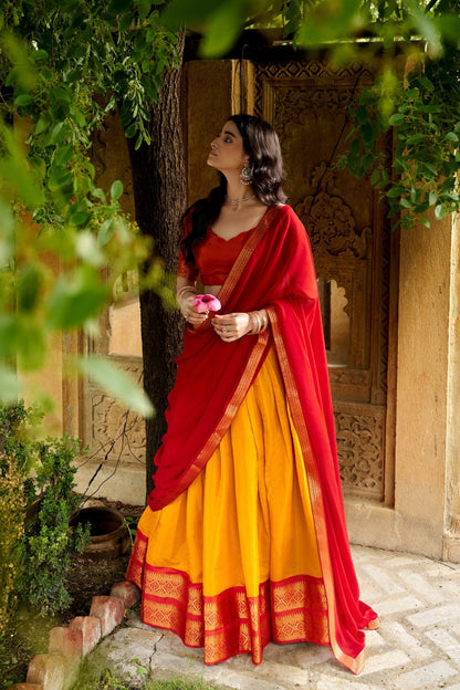 Latest Semi Stitched Lehenga Choli With Dupatta.