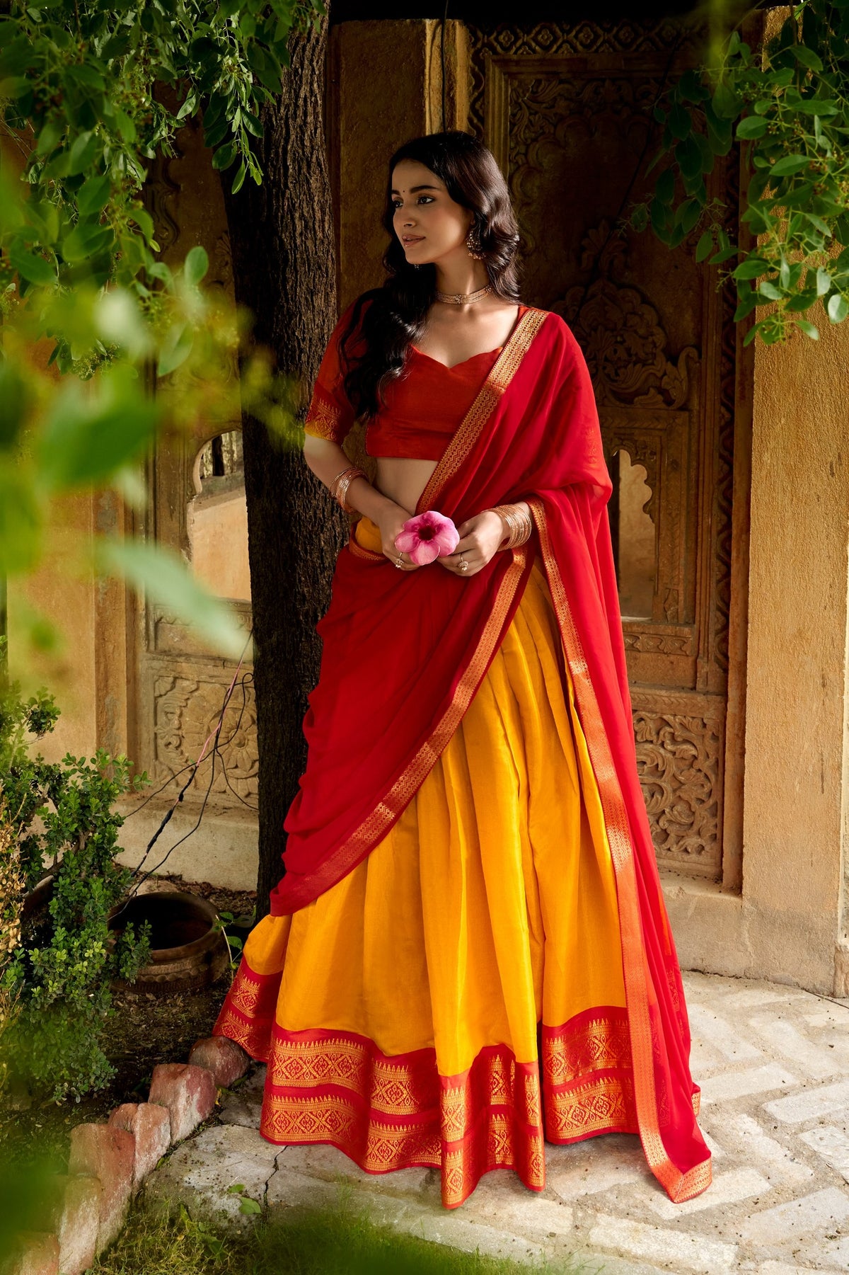 Latest Semi Stitched Lehenga Choli With Dupatta.