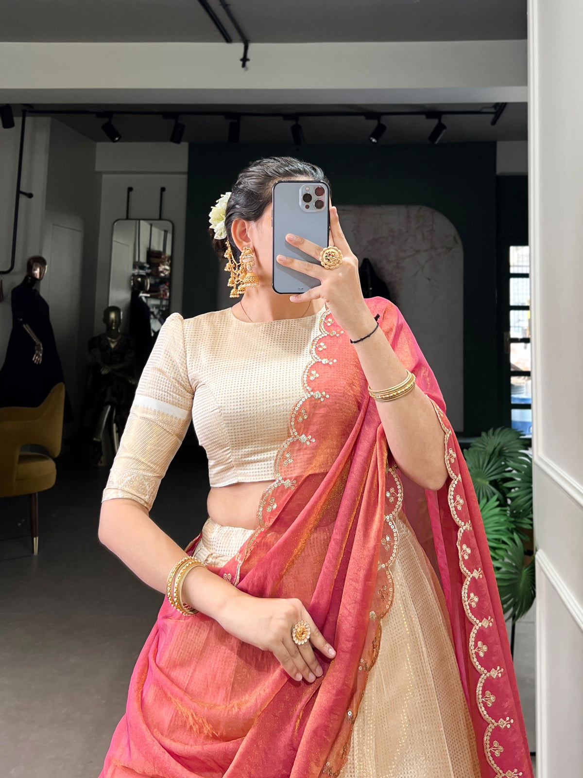 Latest Semi Stitched Lehenga Choli With Dupatta.