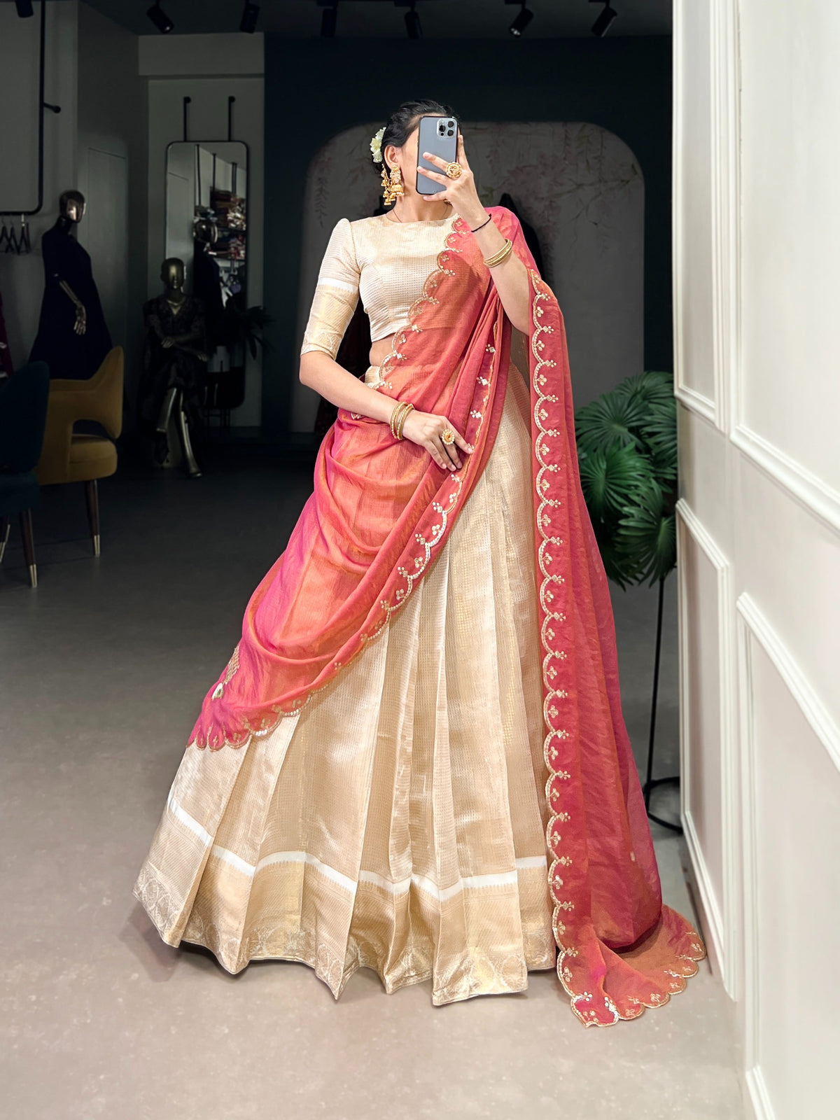 Latest Semi Stitched Lehenga Choli With Dupatta.