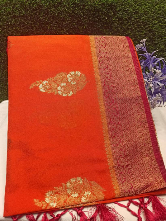 Artificial / Mix Crape Sarees ( Semi Crape )