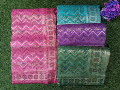 Satin Banarasi Silk Saree.