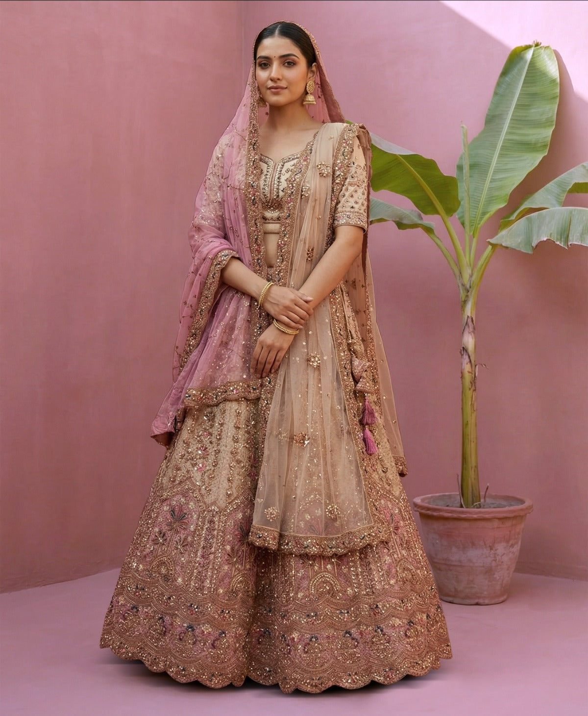 Latest Semi Stitched Netted Lehenga Choli With Dupatta.