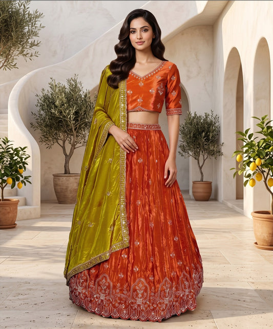 Latest Semi Stitched Lehenga Choli With Dupatta