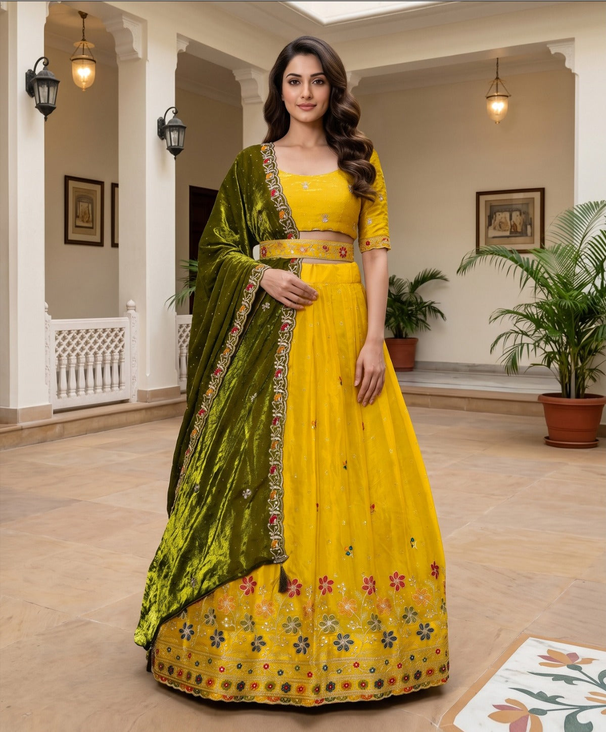 Latest Semi Stitched Lehenga Choli With Dupatta