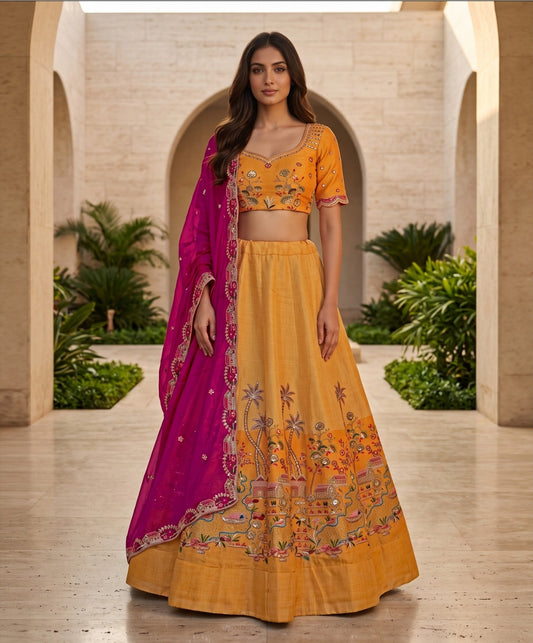 Latest Semi Stitched Lehenga Choli With Dupatta
