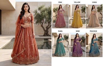 Latest Semi Stitched Lehenga Choli With Dupatta
