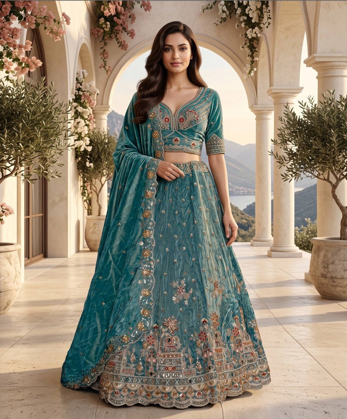 Latest Semi Stitched Lehenga Choli With Dupatta