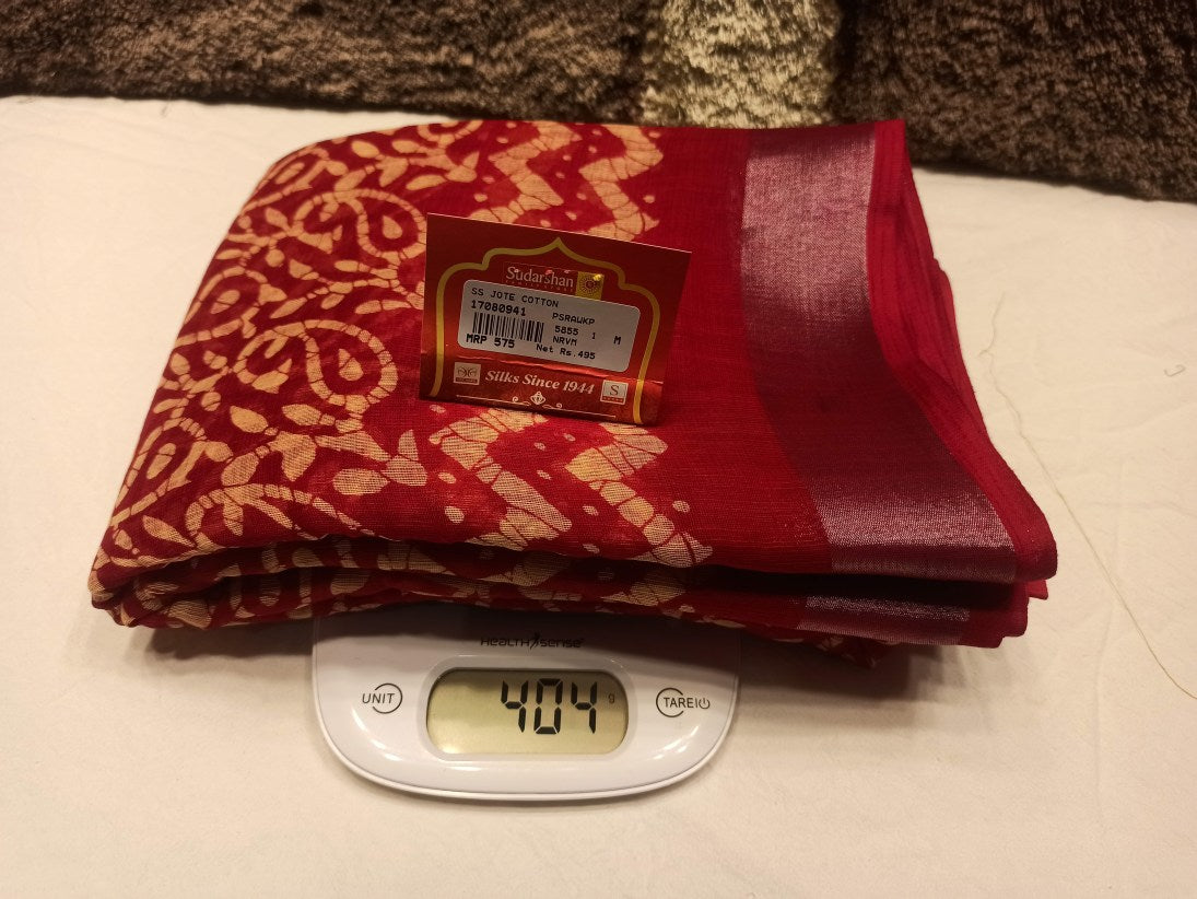 Pure Cotton Silk Saree.