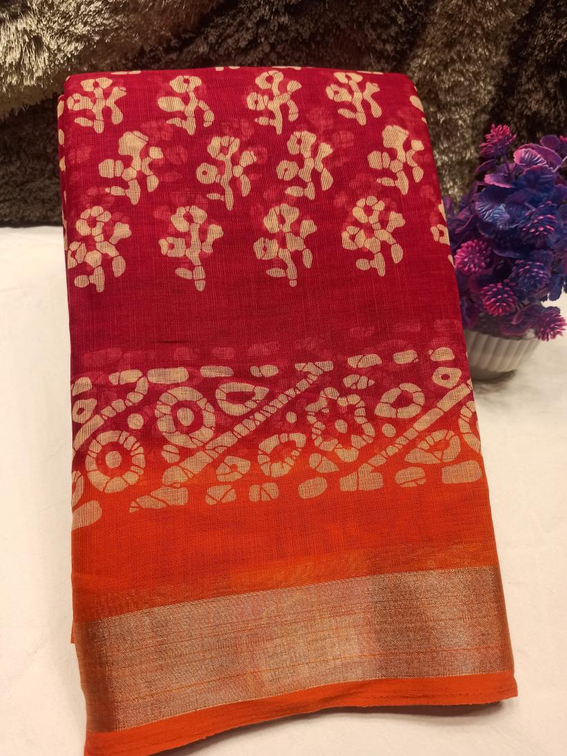 Pure Cotton Silk Saree.