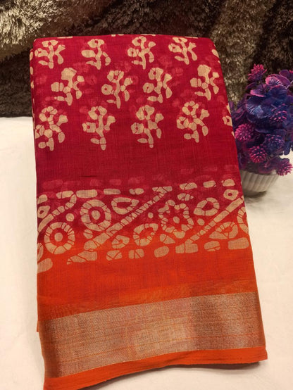 Pure Cotton Silk Saree.