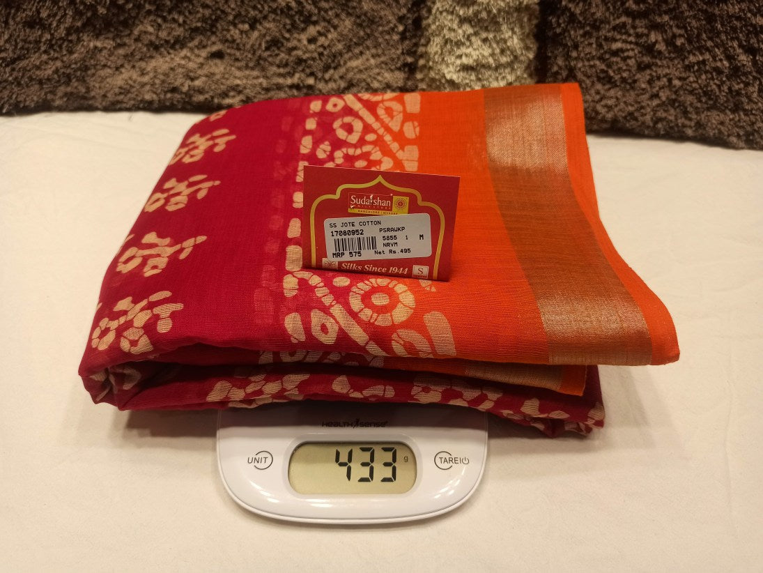 Pure Cotton Silk Saree.