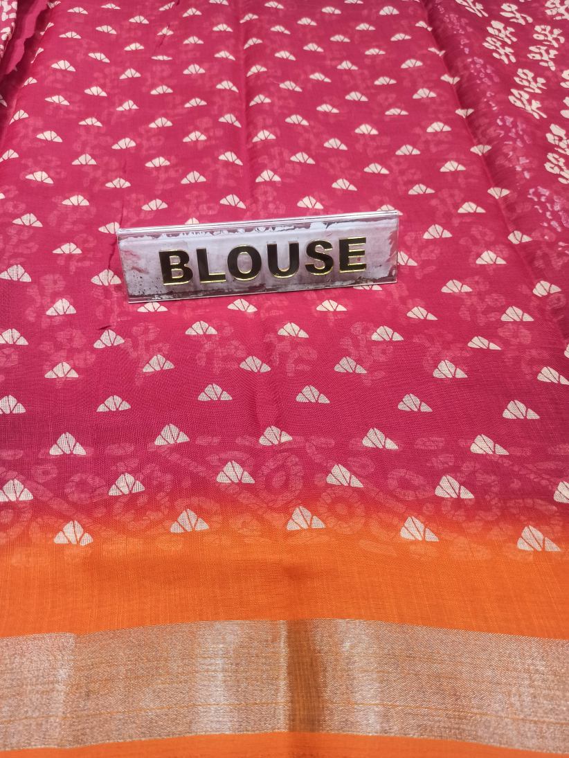 Pure Cotton Silk Saree.