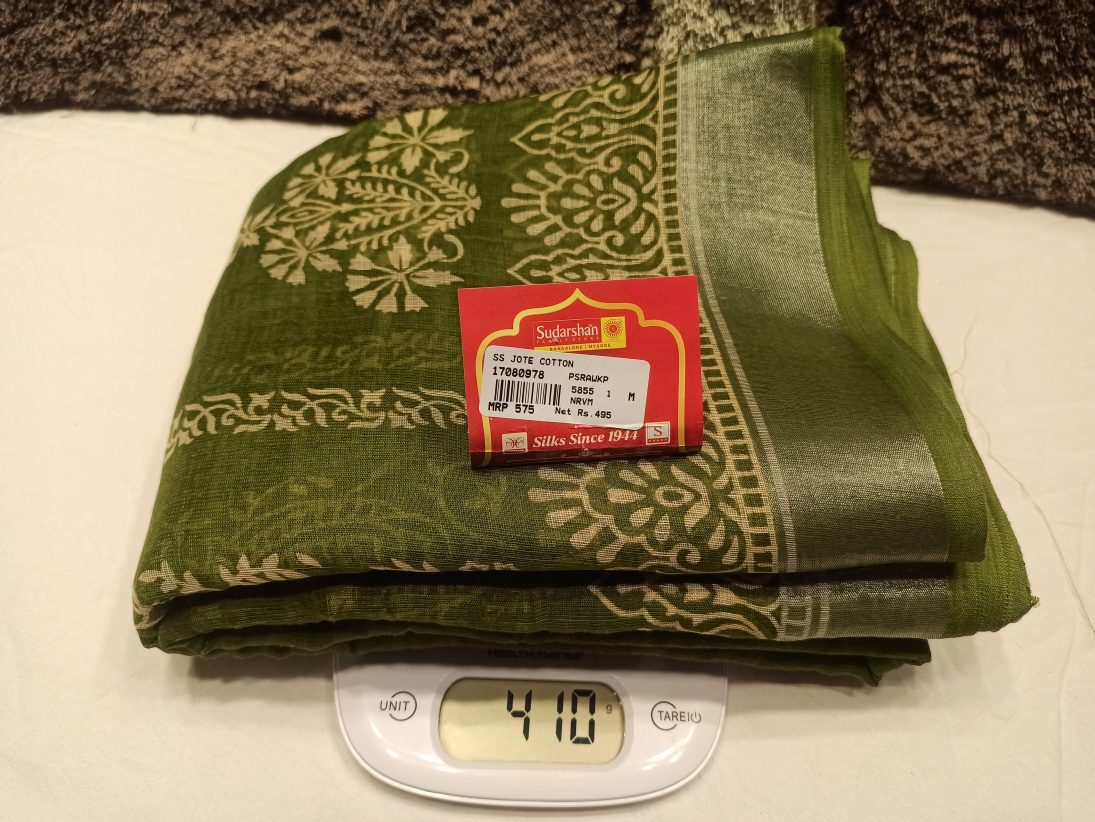 Pure Cotton Silk Saree.