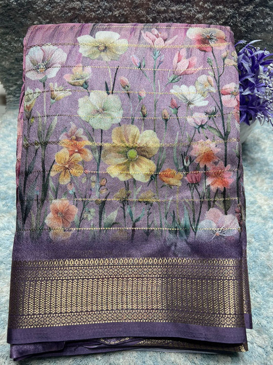 Pure Linen Silk Saree.