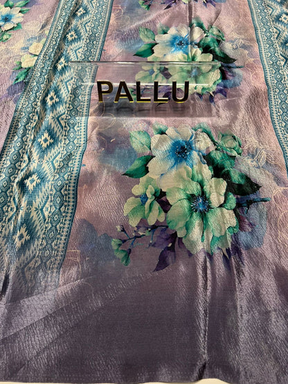 Pure Linen Silk Saree.