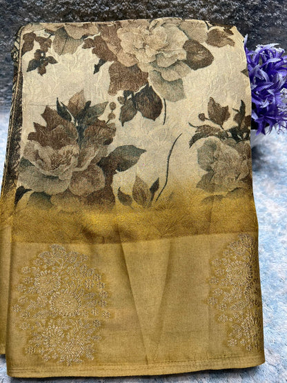Pure Linen Silk Saree.