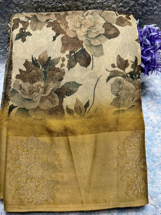 Pure Linen Silk Saree.