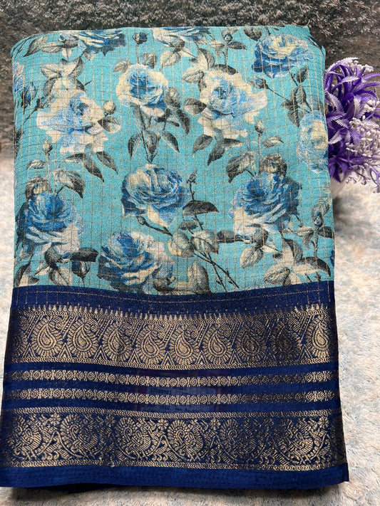 Pure Linen Silk Saree.