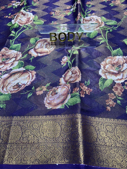 Pure Linen Silk Saree.