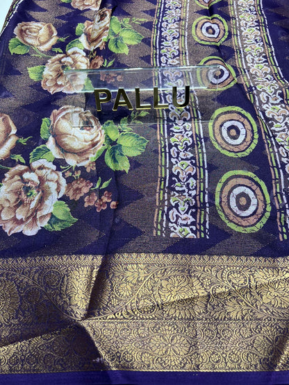 Pure Linen Silk Saree.