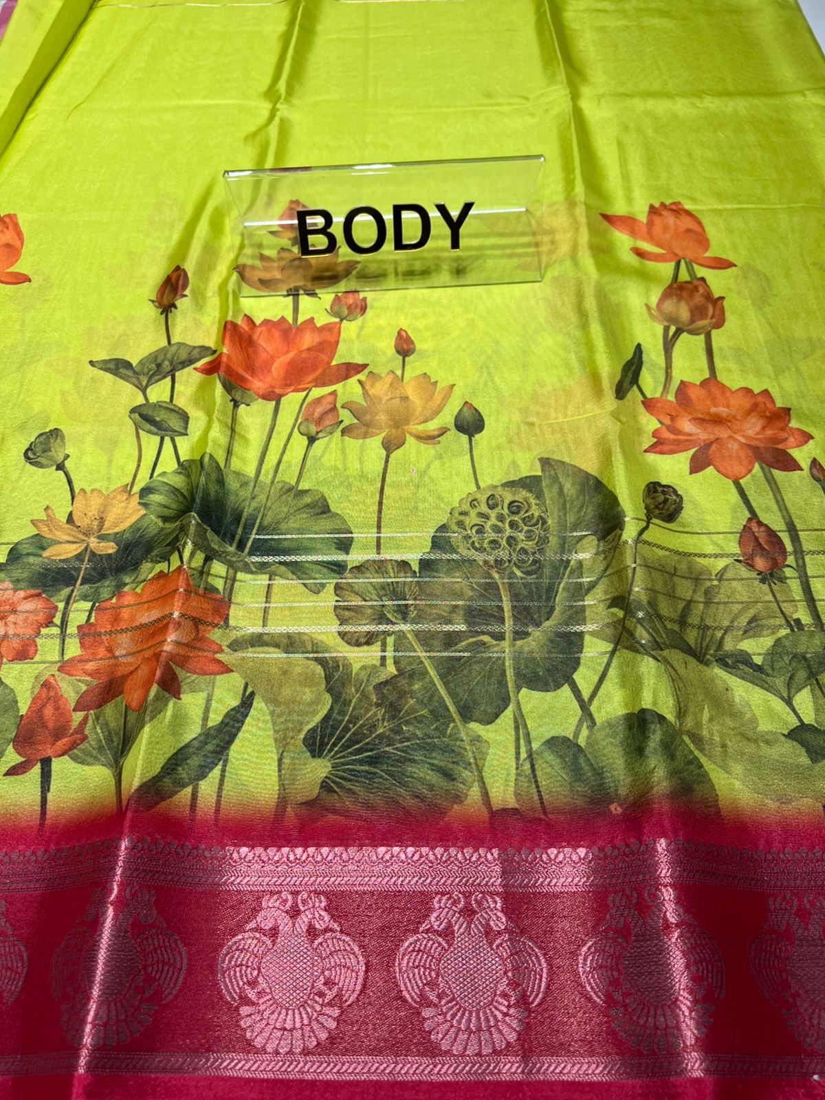 Pure Linen Silk Saree.