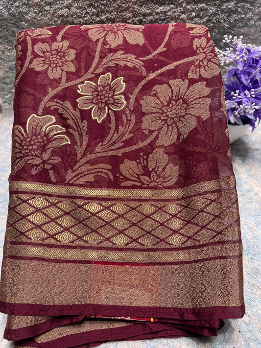 Pure Linen Silk Saree.