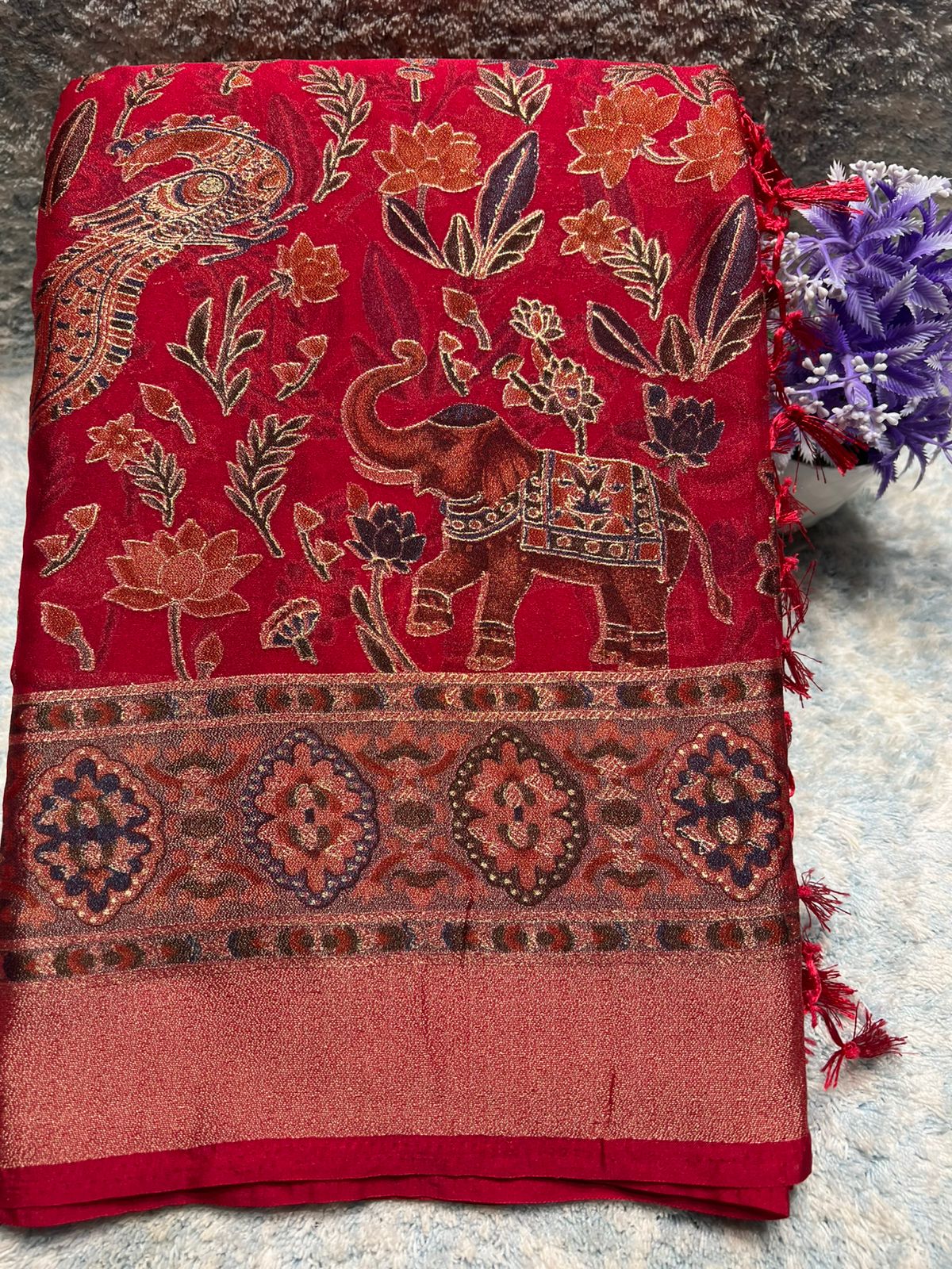 Pure Linen Silk Saree.
