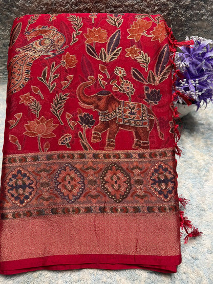 Pure Linen Silk Saree.