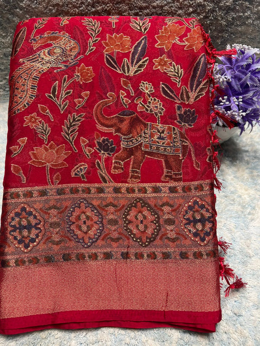 Pure Linen Silk Saree.