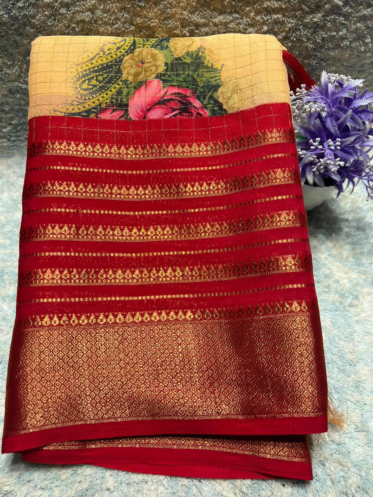 Pure Linen Silk Saree.