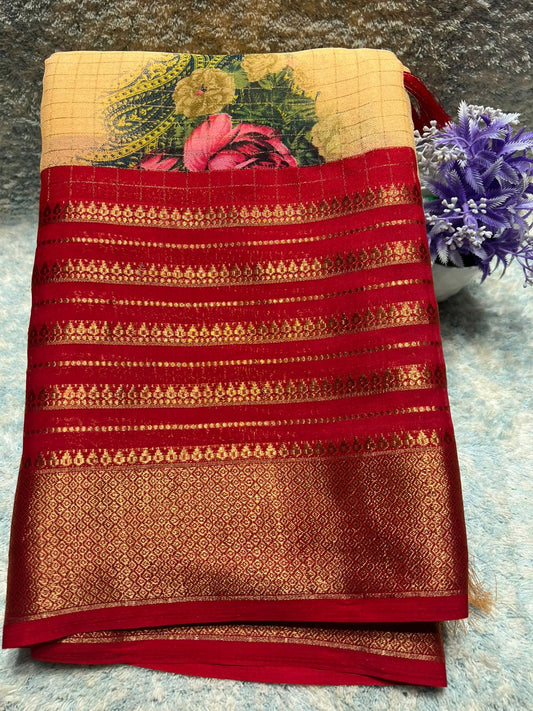 Pure Linen Silk Saree.