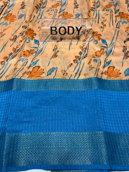 Pure Linen Silk Saree.