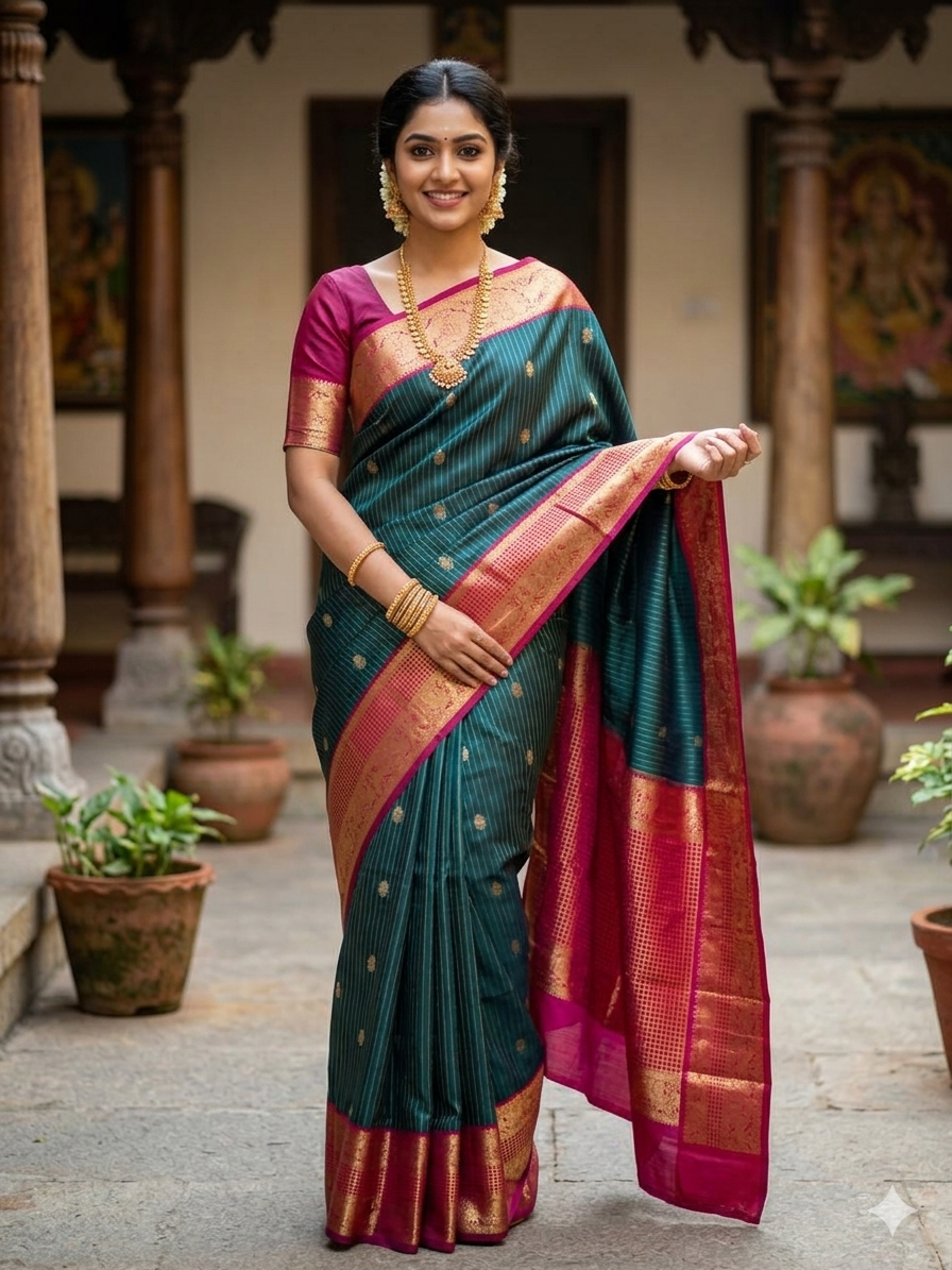 Kanchi Mix Silk Saree