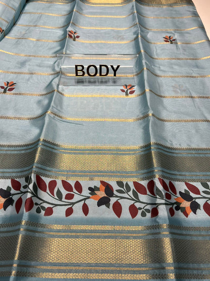 Pure Linen Silk Saree.