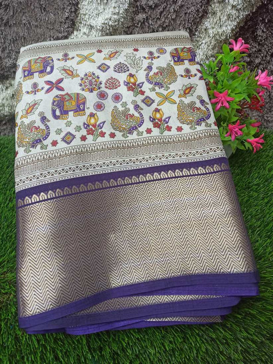 Pure Linen Silk Saree