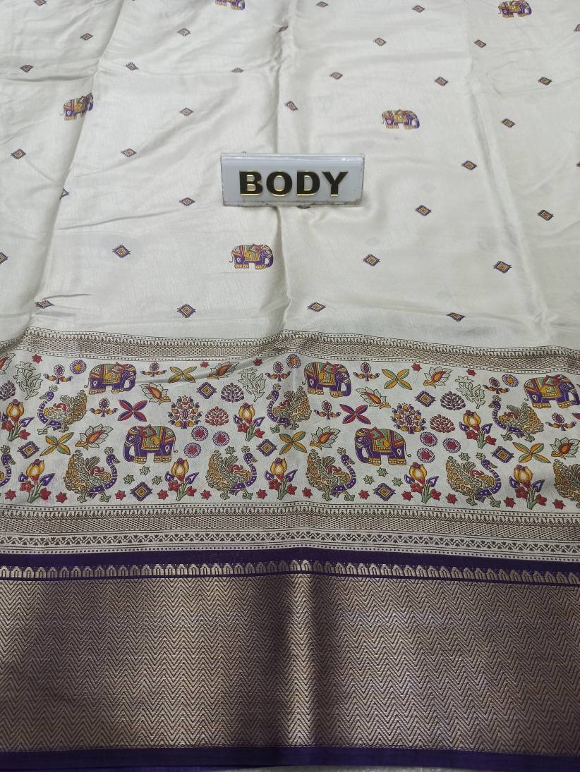 Pure Linen Silk Saree