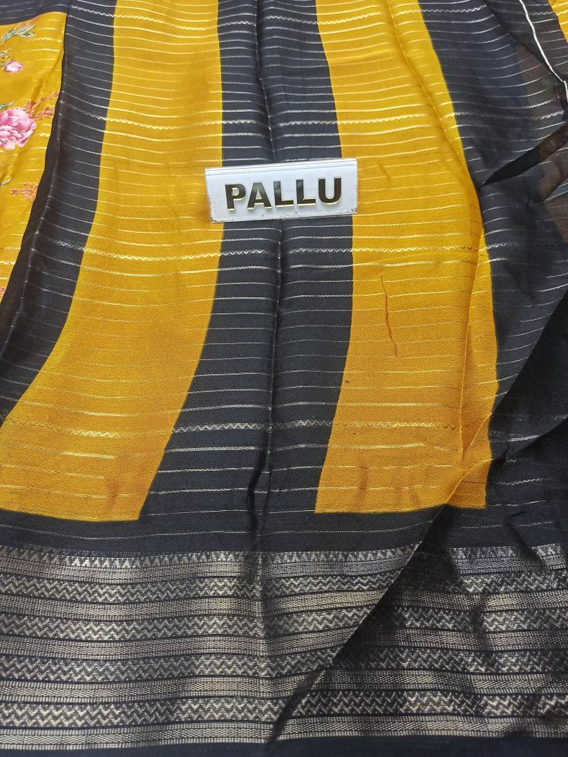 Pure Linen Silk Saree