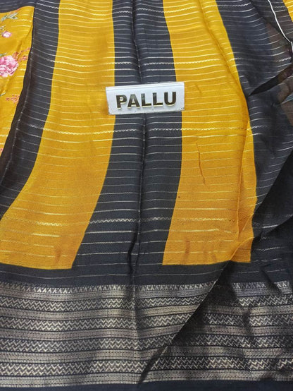 Pure Linen Silk Saree