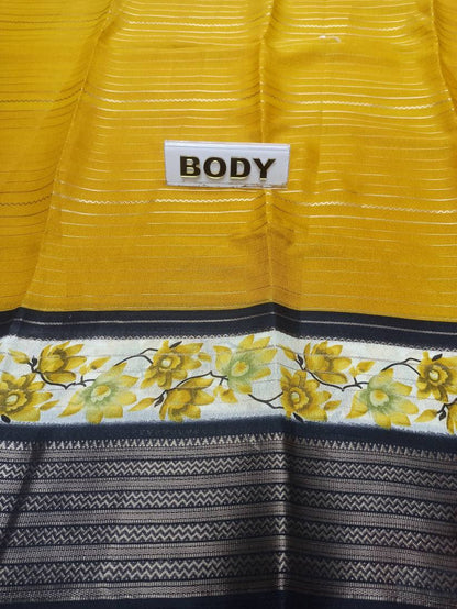 Pure Linen Silk Saree