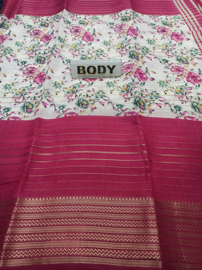 Pure Linen Silk Saree