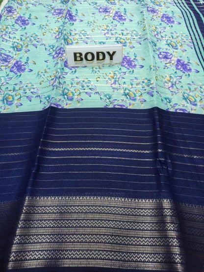 Pure Linen Silk Saree