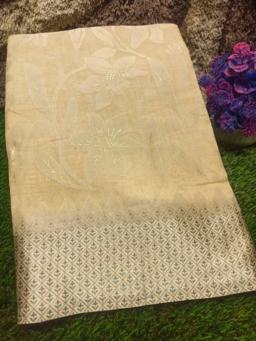 Pure Linen Silk Saree.